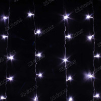 Гирлянда штора LED LС-4-2 320 лампочек, прозрачный провод 2,5*3 холодный белый