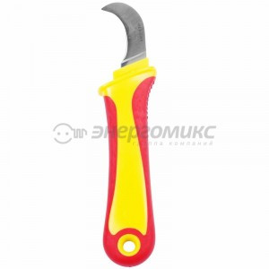 Нож монтажника нержавеющая сталь изогнутое лезвие Rexant, 12-4937