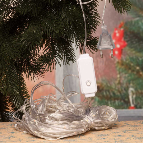 Гирлянда штора LLN-14 "Капля" 280ламп 3*3м Цветная(100)