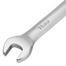Ключ комбинированный трещоточный, 11 мм, CrV, матовый хром Denzel