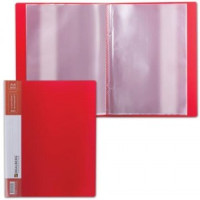 Папка  40 вклад. BRAUBERG &quot;Contract&quot; красная, вкладыши - антиблик., 0,7мм, бизнес-класс 221778