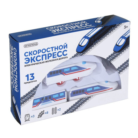 ИГРОЛЕНД Железная дорога "Скоростной экспресс", PP, PS, движение, 2хАА, 28х20х5см, 2 дизайна