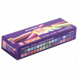 Пастель сухая художественная BRAUBERG ART "DEBUT", 36 цветов, круглое сечение, 181461