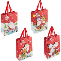 Подарочный пакет  &quot;Новый год&quot; Волшебная страна 17,5x8x24 см.(кратность 12!!!)