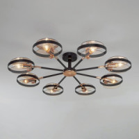 EUROSVET Люстра 8x60W E14 915х185 металл зол/черн/ Gallo 70121/8