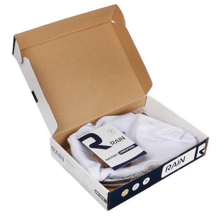 RAIN Смеситель для кухни Веста, гибкий излив, картридж 40мм, латунь, серый/хром