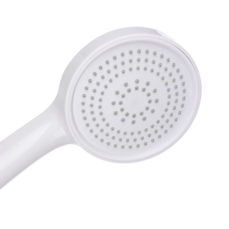 СоюзКран Смеситель для ванны с душем, короткий излив, картридж 35мм, нерж. сталь, белый, SS09-M132