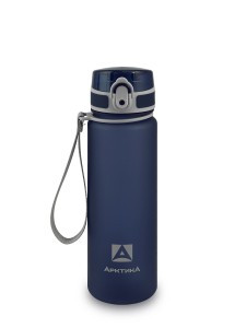 Бутылка для воды и напит. с ситечком Арктика 720-500, 500мл, синяя матовая, тритан