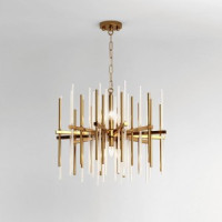 Bogate&#039;s  св-к подвесной  E14 6x60 Вт 600х600х450 металл прозрачный/латунь Allure 356/6 a057236