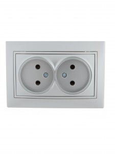 Lezard Мира роз. СУ 2 мест. 16А металлик серый (керамика, корпус PC) 701-1010-128