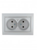 Lezard Мира роз. СУ 2 мест. 16А металлик серый (керамика, корпус PC) 701-1010-128