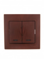 Lezard Мира выкл. СУ 2 кл. 10А (инд.) вишневый (корпус PC) 701-0601-112