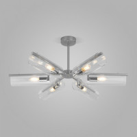 EUROSVET люстра 6x60W E14 740x740x310 хром/стекло/прозр. 70144/6 Умный дом Trompeta a060900