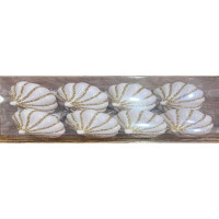 Шар 4ZDC8-H89 8шт 4см "Юла" белые с золотой нитью (168)