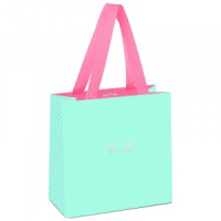 Пакет подарочный 20*20*10см MESHU "Bright turquoise", отд. фольгой,выб. лак,матовая ламинация 339800