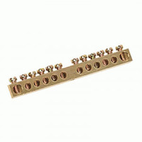 REXANT Шина PE «земля-ноль» 6х9мм 12/1 (10 групп/креп по центру), инд.шк 11-2360