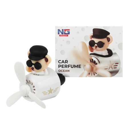 NEW GALAXY Ароматизатор в форме Медведя, белый, 2,4 гр., ocean