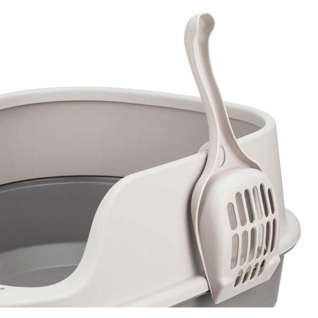 Лоток для кошек высокий борт + совок Капучино М1834 х4