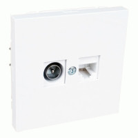 Bylectrica CARRE мех. роз. комп. кат 5е. +TV (штекер), (корп. ABS) белый (ТК-6652)