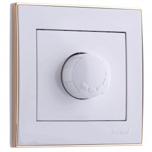 Lezard RAIN диммер СУ 800W бел. с бок. вст. золото (корпус PC) 703-0226-115