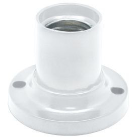 Ecola патрон накладной прямой E27 Белый  AB7STWEAY (10!)