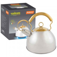 Чайник металлический DJB-3427, 2,5л, ручка нерж, капсульное дно, свисток 910070