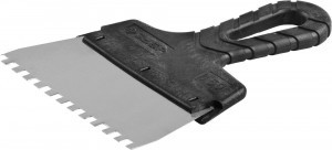 Шпатель ЗУБР "МАСТЕР" ФАСАДНЫЙ, нержавеющее полотно, 150мм, зуб 6х6мм