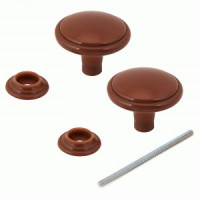 Ручка-кнопка дверная пластик РДП-03-3 темное дерево Башкирия (100,25,5)