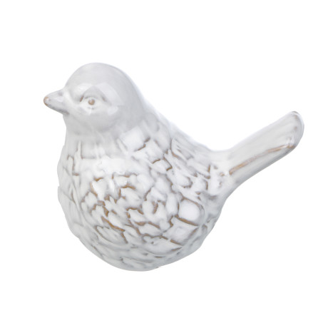 СНОУ БУМ Фигура декоративная "Птичка" керамика 10x9x7 см, белый