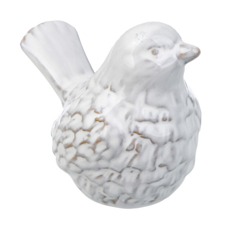 СНОУ БУМ Фигура декоративная "Птичка" керамика 10x9x7 см, белый