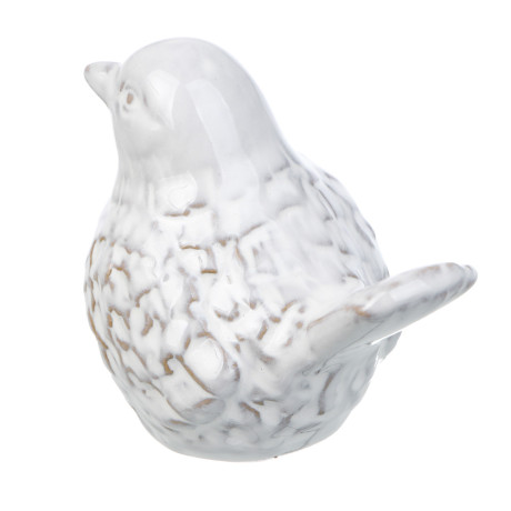 СНОУ БУМ Фигура декоративная "Птичка" керамика 10x9x7 см, белый
