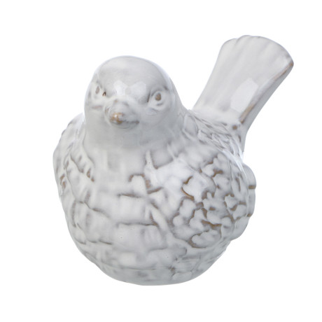 СНОУ БУМ Фигура декоративная "Птичка" керамика 10x9x7 см, белый