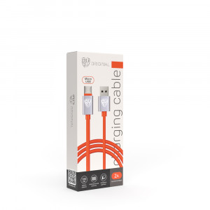 BY Кабель для зарядки Orange Micro USB, 1м, 2А, оранжевый