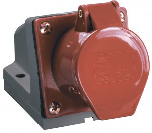 IEK силовая розетка ССИ-125 (CEE 125) стационарная 3Р+РЕ+N 32А 380В IP44 (10!) PSR12-032-5