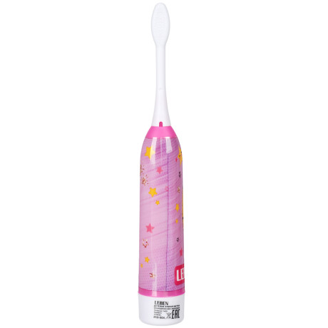LEBEN Зубная щетка электрическая детская, 18х2,6х2,6см, 1АА, 2 дизайна