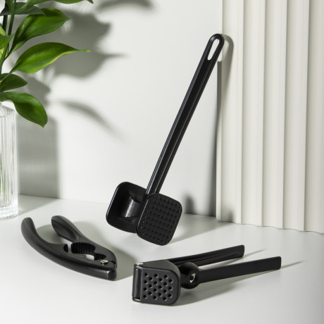 SATOSHI Пресс для чеснока, черный, алюминий