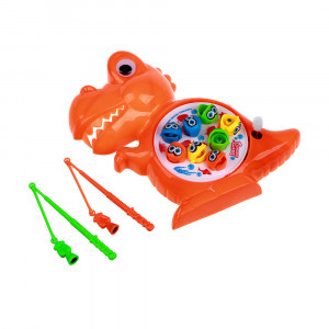 ИГРОЛЕНД Игрушка-рыбалка &quot;Дино&quot; заводная, пластик, магнит, 24х16,5х4см, 3 дизайна