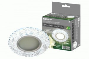 TDM Св-к св/д встр. СВ 03-08 MR16 50W G5.3 LED подсветка 3W зеркальный/хром SQ0359-0136