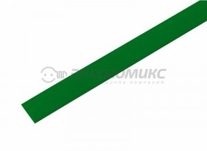 REXANT термоусадка трубка ТУТ 13/6,5 мм 1м   зеленая, цена за шт (50!), 21-3003