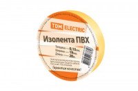 TDM Изолента ПВХ 19/20 желтая (10!) SQ0526-0002