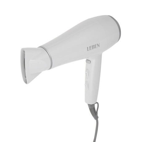 LEBEN Фен для волос, 2200 Вт, 2 скорости, 3 темп.реж., белый, концентратор