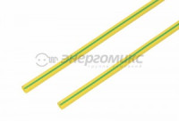 REXANT термоусадка трубка ТУТ 6/3 мм 1м желто-зеленая, цена за шт (50!), 20-6007