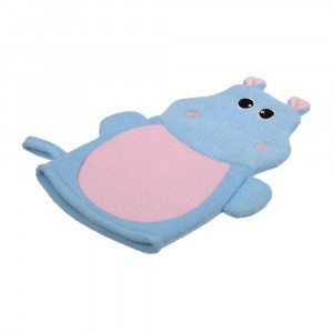 Мочалка для нежной и чувствительной кожи Зверушки 23х21 см (лягушка, заяц, хрюшка, бегемот, корова