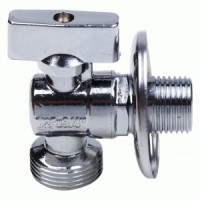 AQUALINK Кран шар. угловой 1/2&quot;х1/2&quot;с удлиненной резьбой, с отражателем, (нар-нар, ш/ш) хром,  3969