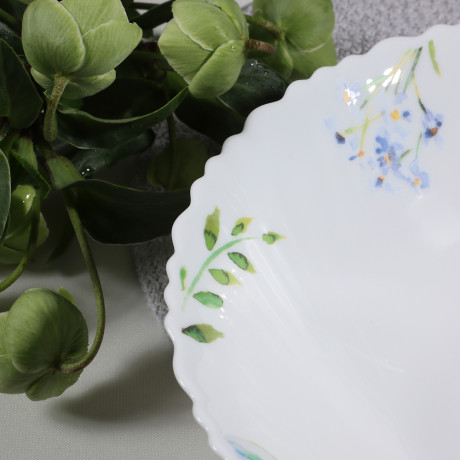 MILLIMI Шабер Салатник, опаловое стекло, 24см