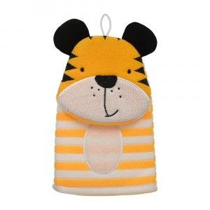 Мочалка для нежной и чувствительной кожи Тигр, 23*13см 41458 Банные штучки