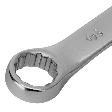 Ключ комбинированный, 14 мм, CrV, матовый хром Stels