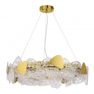 LUMION 6582/8 NEOCLASSI LN25 зол/прозр., зол мет./стекло Люстра E14 8x40W 220V QUEENY