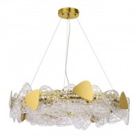 LUMION 6582/8 NEOCLASSI LN25 зол/прозр., зол мет./стекло Люстра E14 8x40W 220V QUEENY