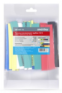 Smartbuy термоусадка трубка ТУТ 10/5 набор (7 цветов по 3 шт, 10 см) (SBE-HST-10)